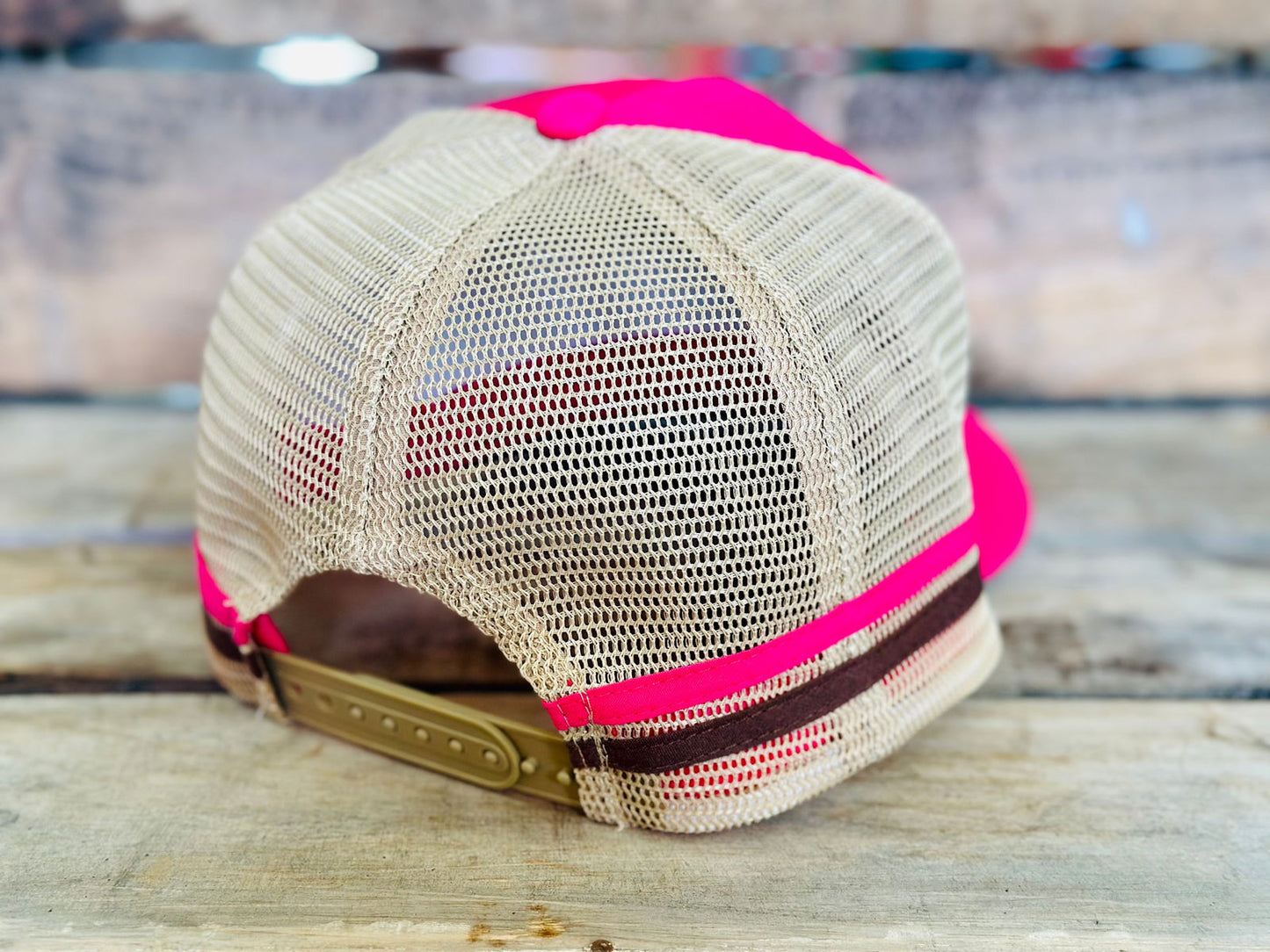 Dustybutts Trucker Cap // Hot Pink & Brown -  - Dustybutts Australia