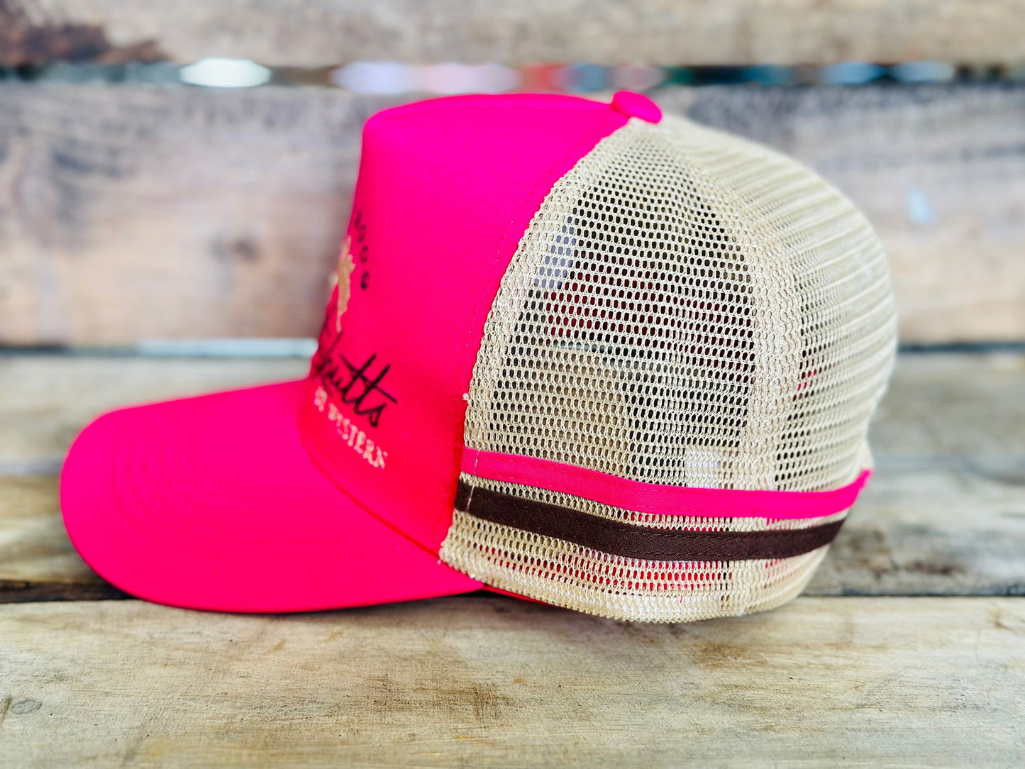 Dustybutts Trucker Cap // Hot Pink & Brown -  - Dustybutts Australia