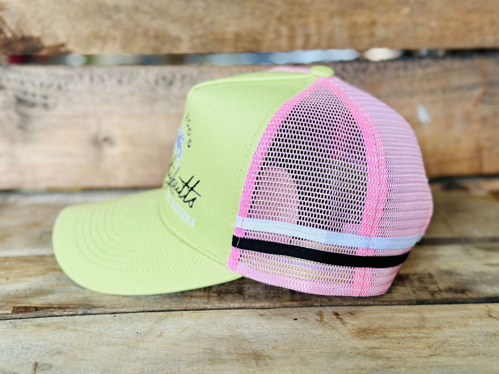 Dustybutts Trucker Cap // Lime & Pink -  - Dustybutts Australia