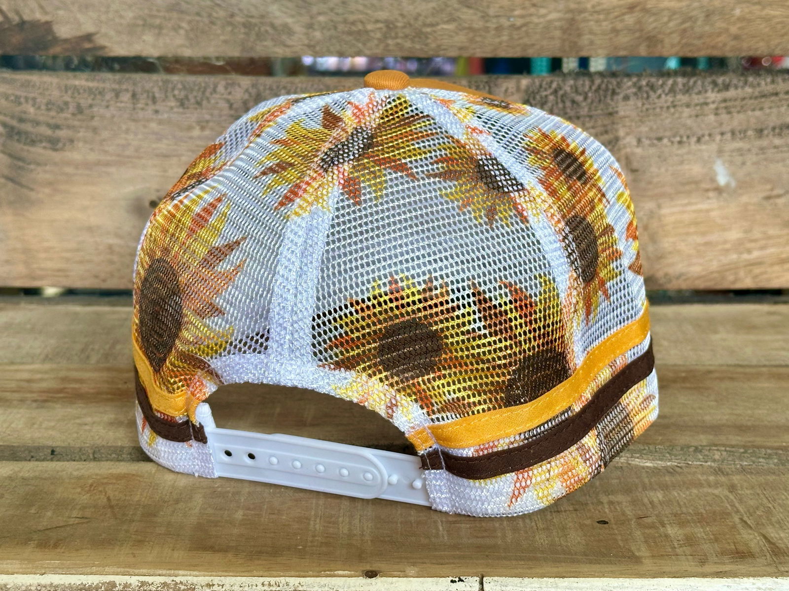 Dustybutts Trucker Cap // Mustard With Sunflowers - Dustybutts Australia