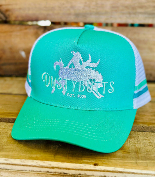 Dustybutts Trucker Cap // Ponytail // Teal - Dustybutts Australia