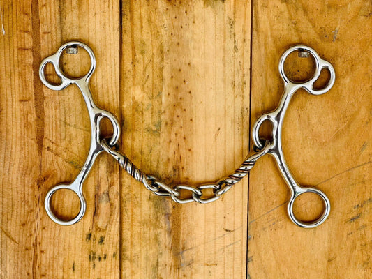 Dustybutts Twisted Chain Combo Reverse Gag Bit - Dustybutts Australia