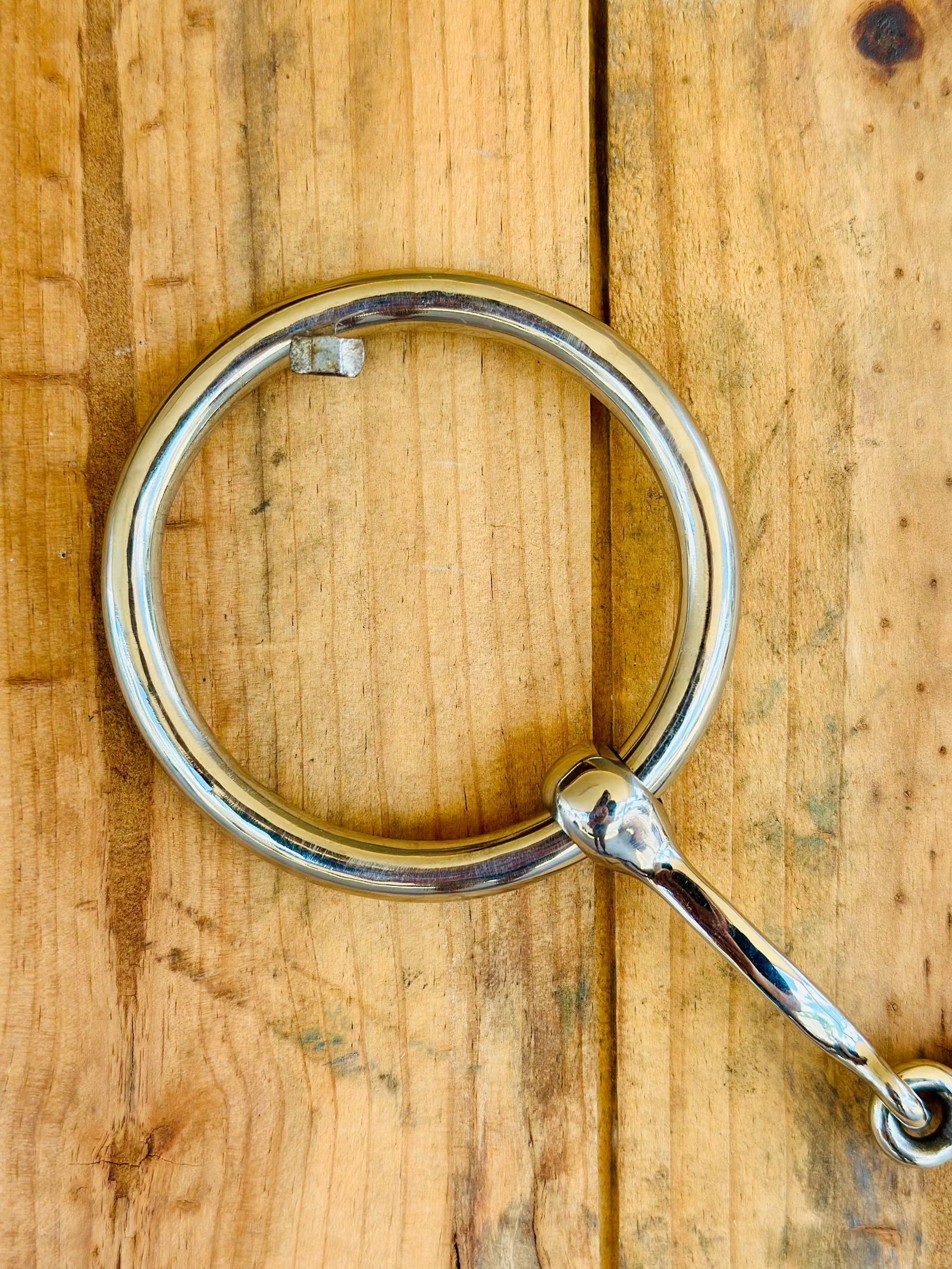 Dustybutts Weighted Loose Ring Three Piece Square Snaffle Bit - Dustybutts Australia
