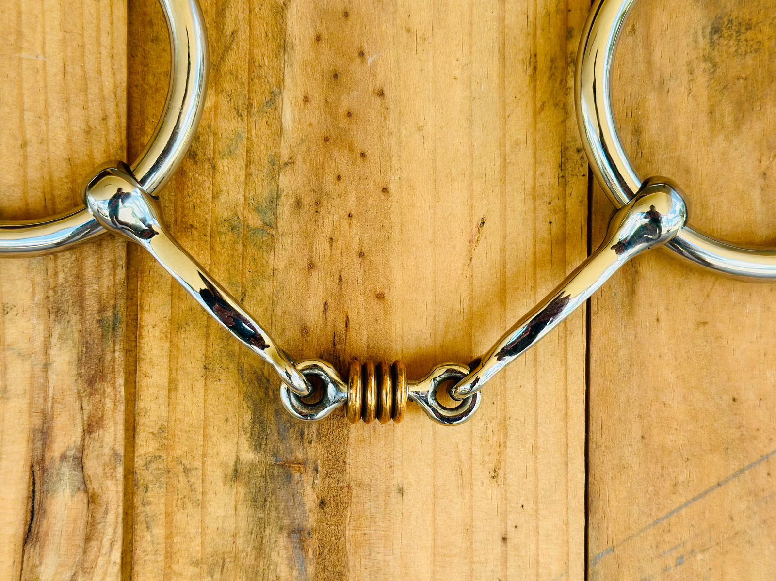 Dustybutts Weighted Loose Ring Three Piece Square Snaffle Bit - Dustybutts Australia