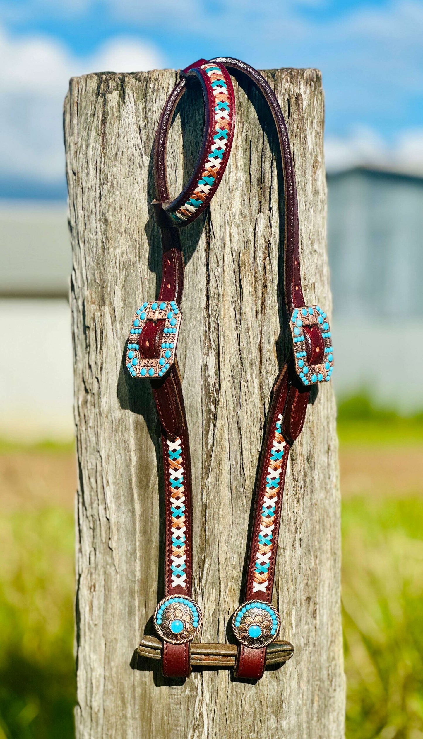 leather-one-eared-bridle-with-cross-stitch-design-bridles---dustybutts-australia-35929636