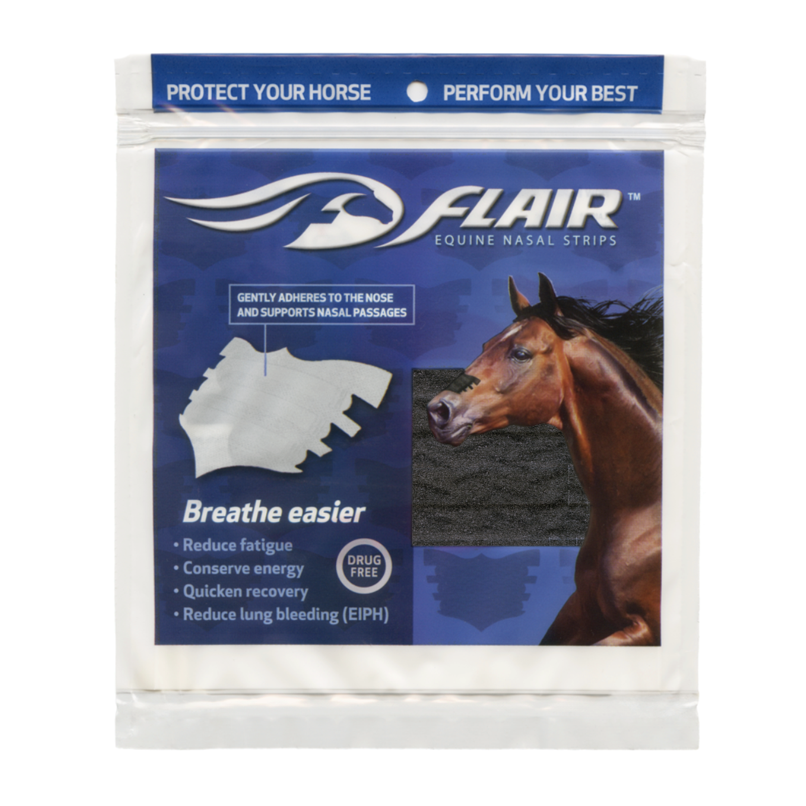 Flair Equine Nasal Strips - Black 6 Pack - Dustybutts Australia