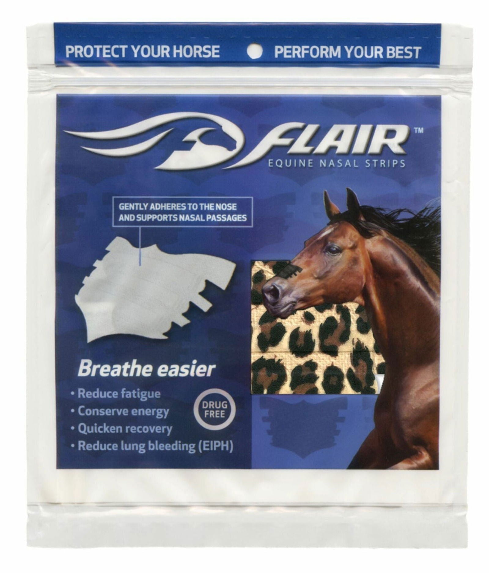 Flair Equine Nasal Strips - Leopard 6 Pack - Dustybutts Australia