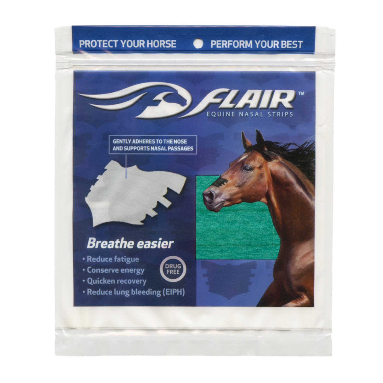 Flair Equine Nasal Strips - Single Turquoise - Dustybutts Australia