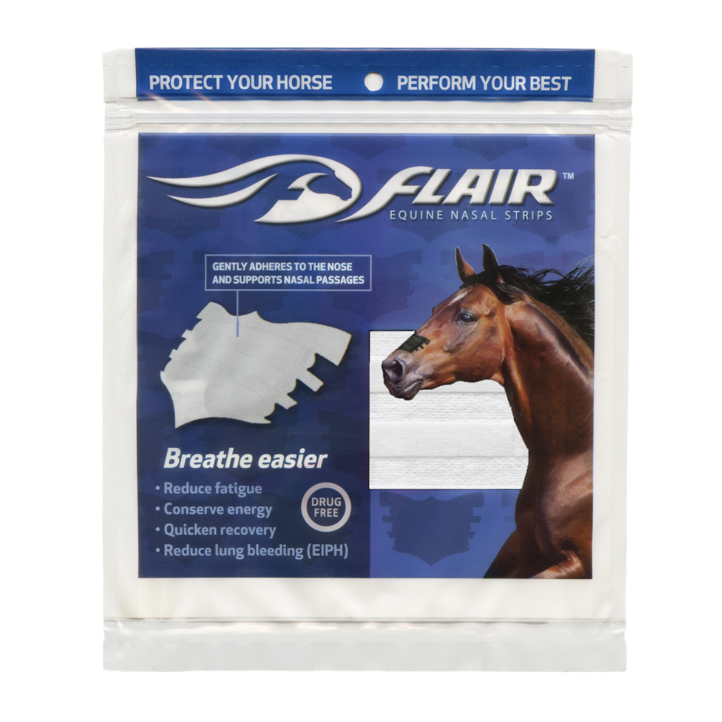 Flair Equine Nasal Strips - Single White - Dustybutts Australia