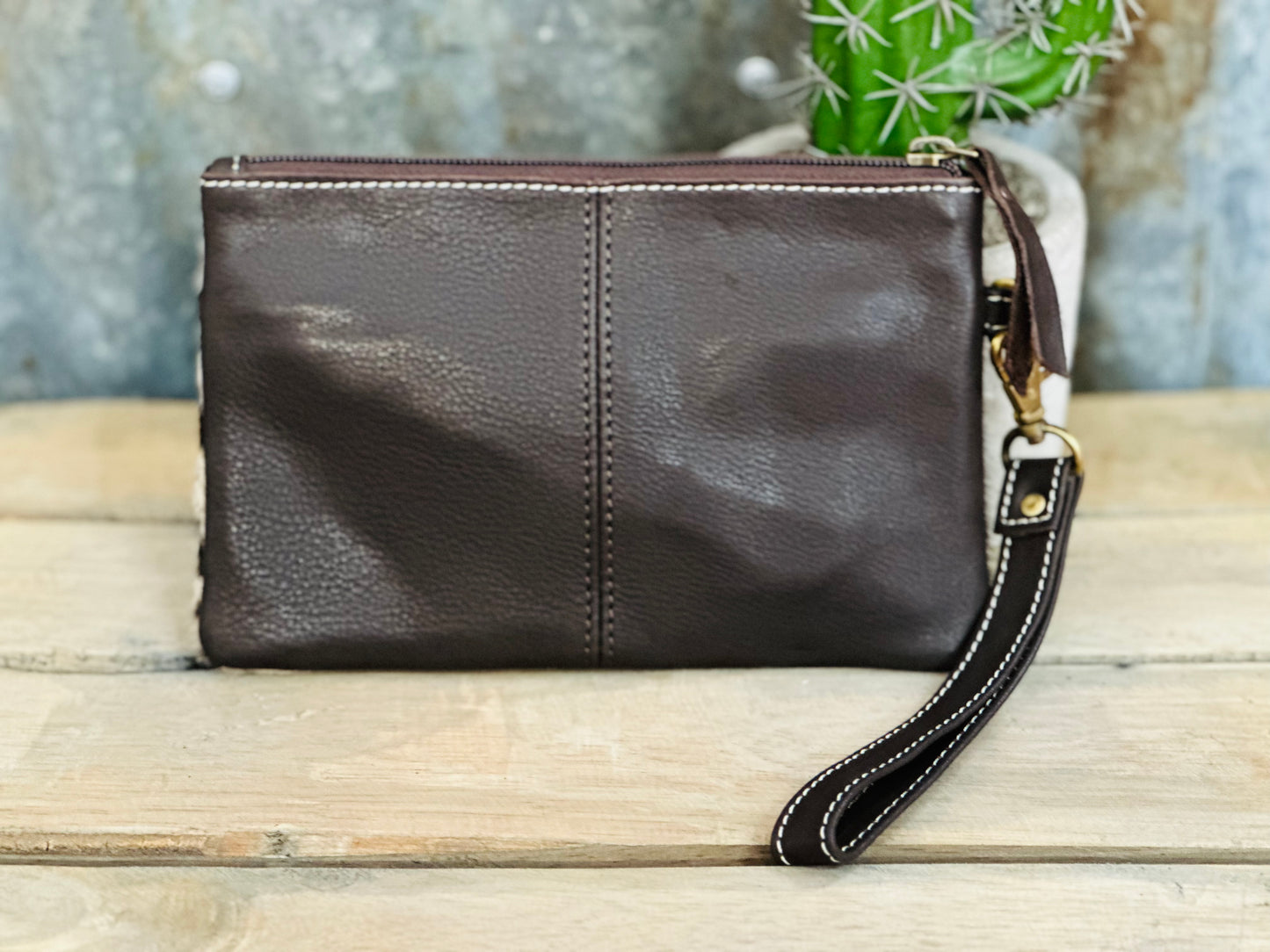 Cowhide Clutch with Tooling Details