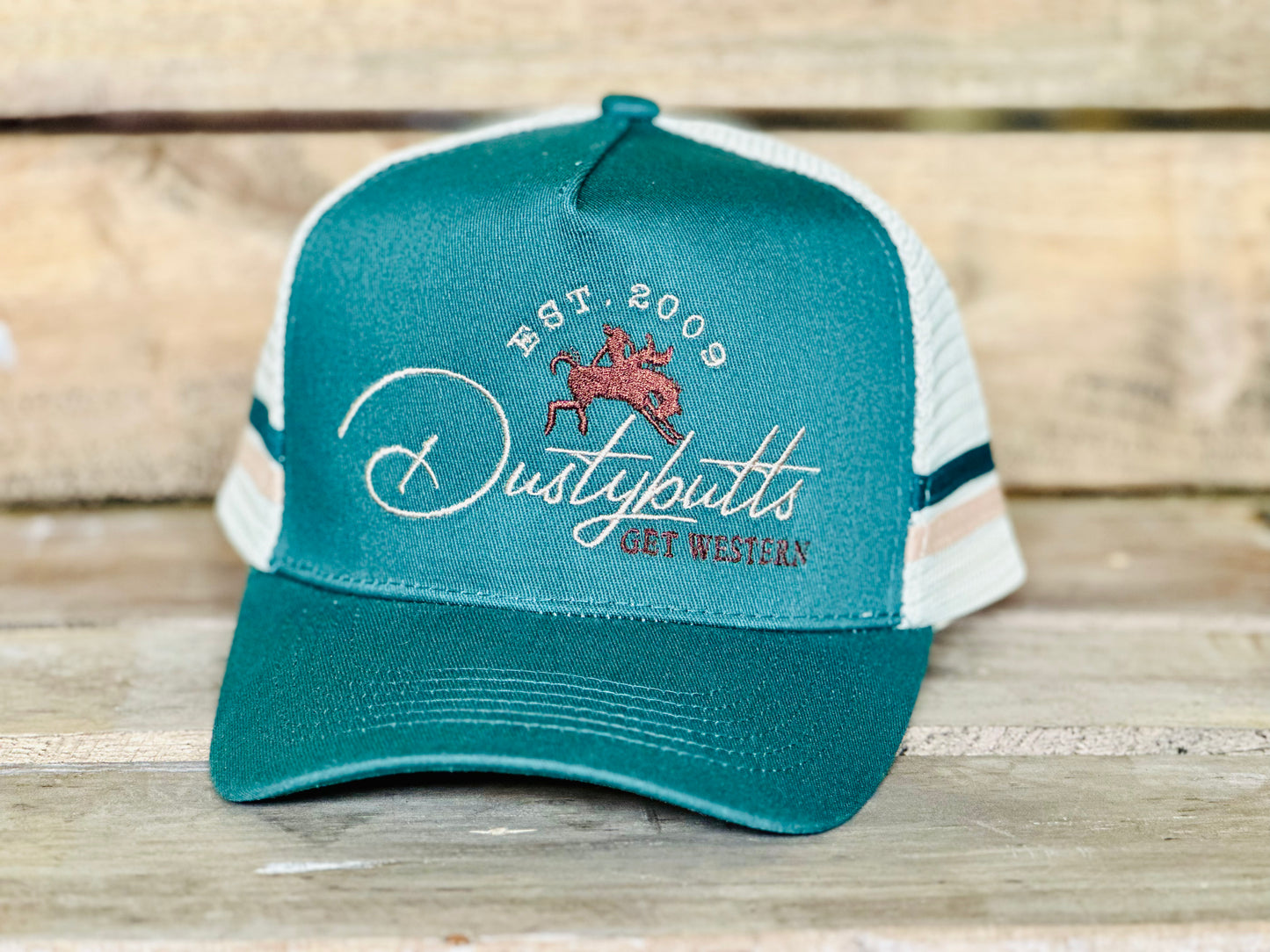 Dustybutts Trucker Cap // Green & Tan
