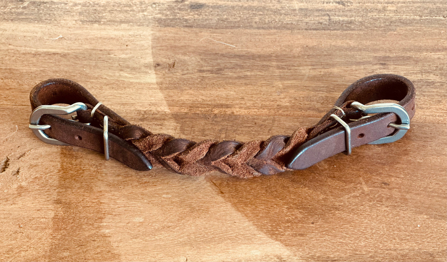 Bloodknot Leather Curb Strap