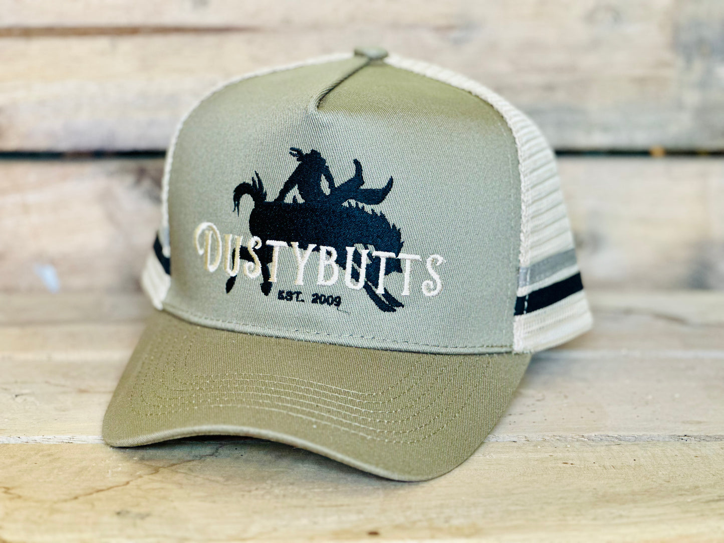 Dustybutts Trucker Cap // Tan & Black