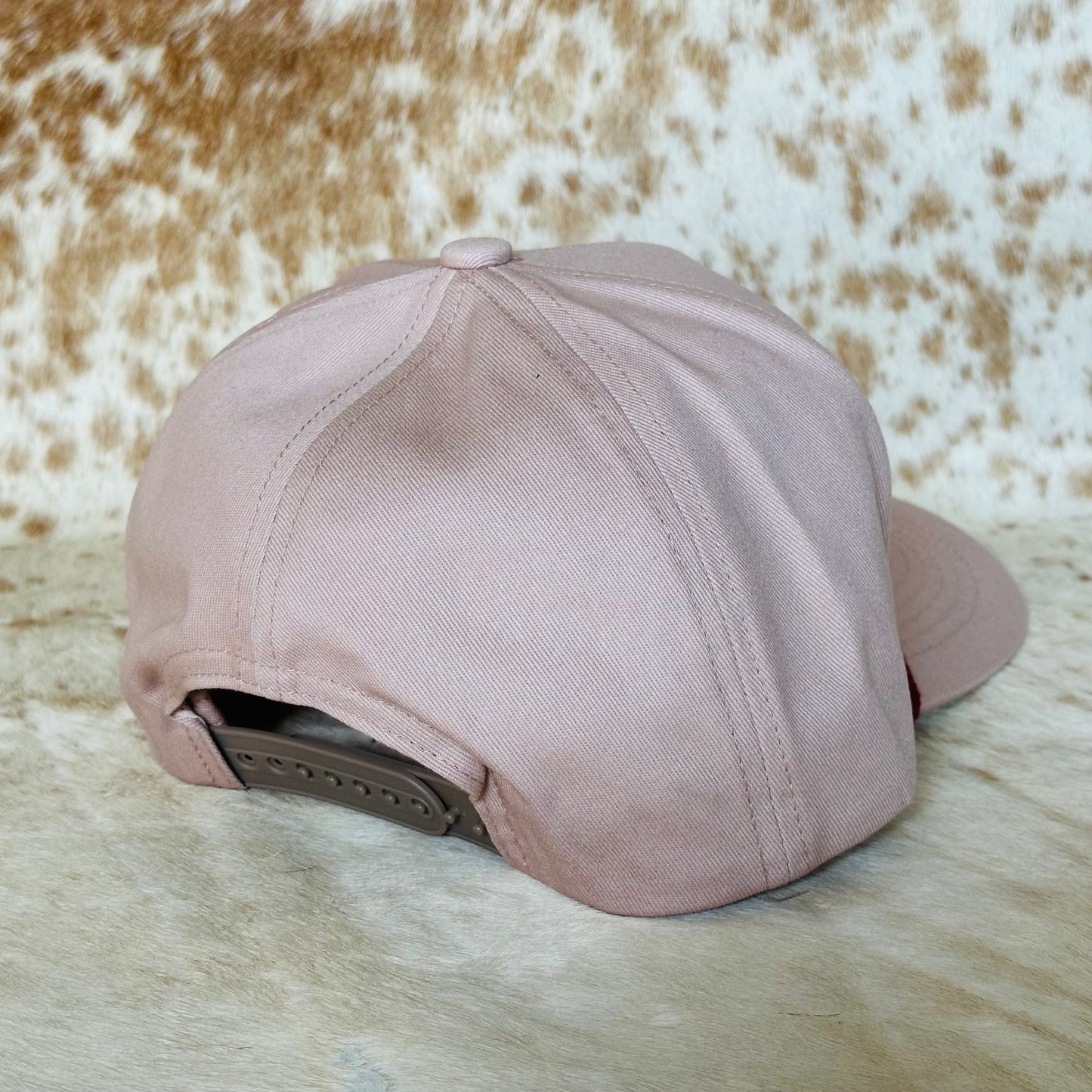 Dustybutts 5 Panel Rope Snapback Cap // Blush