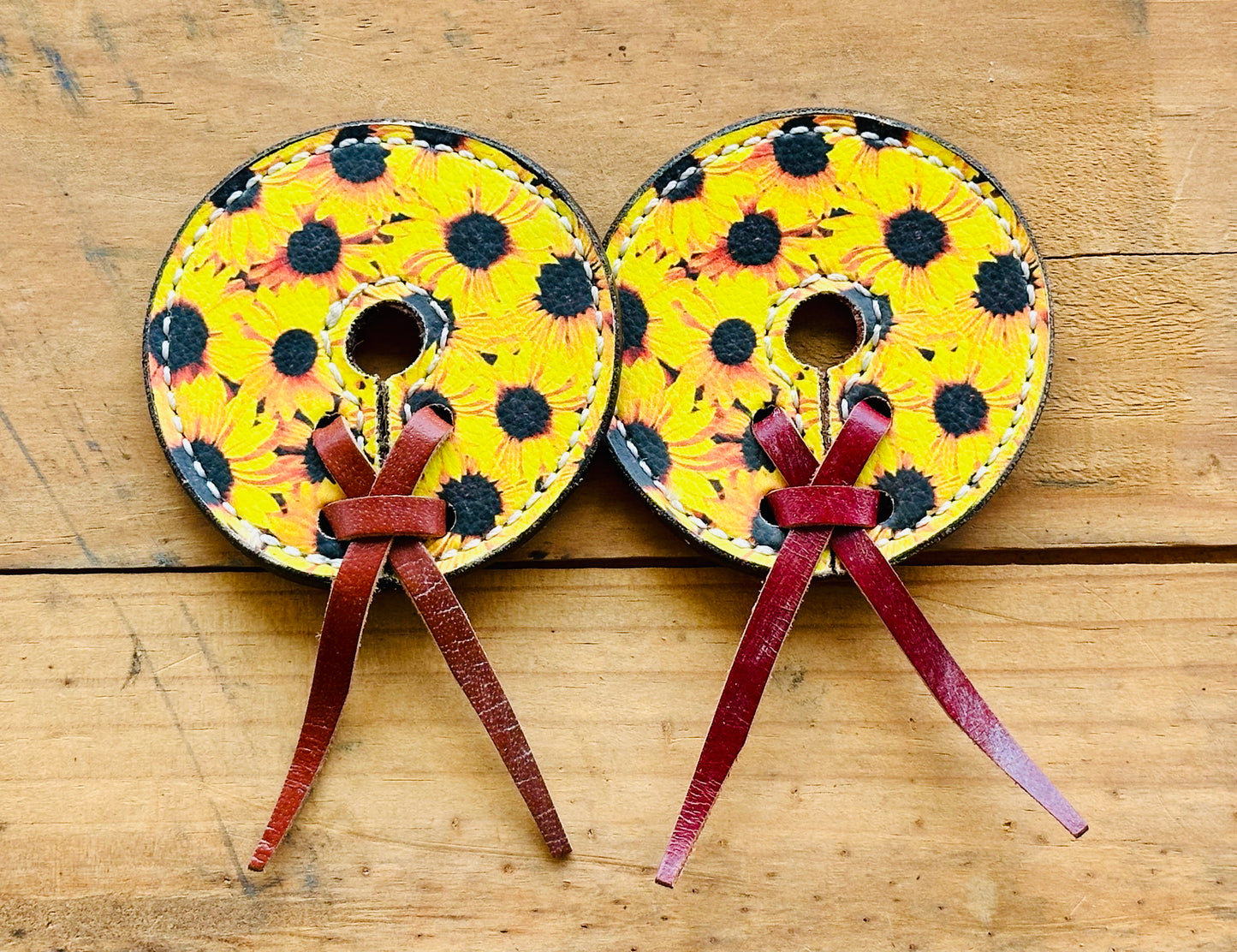 Leather Bit Guards // Sunflowers