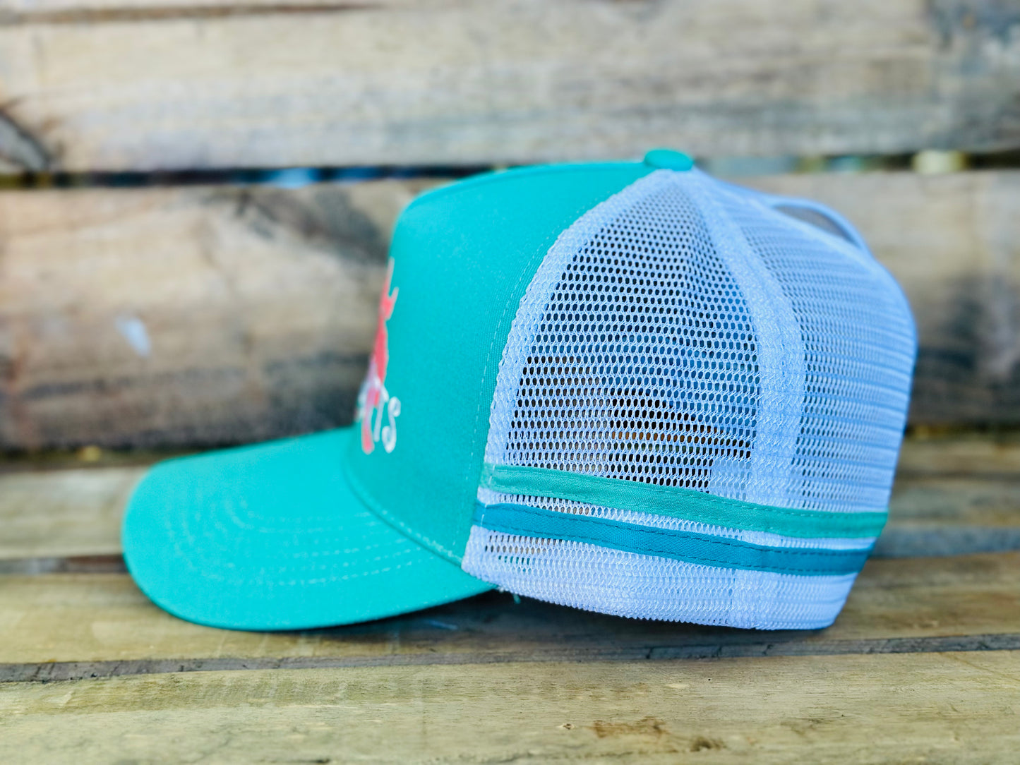 Dustybutts Trucker Cap // Ponytail // Teal