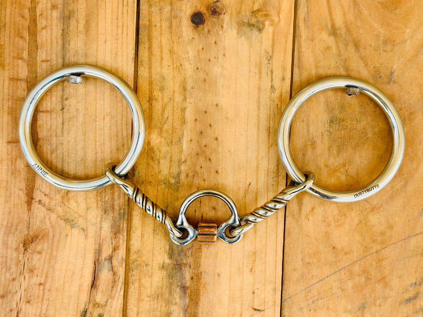 Dustybutts ‘Annie’ Twisted with Locked Cricket Port Weighted Snaffle Bit