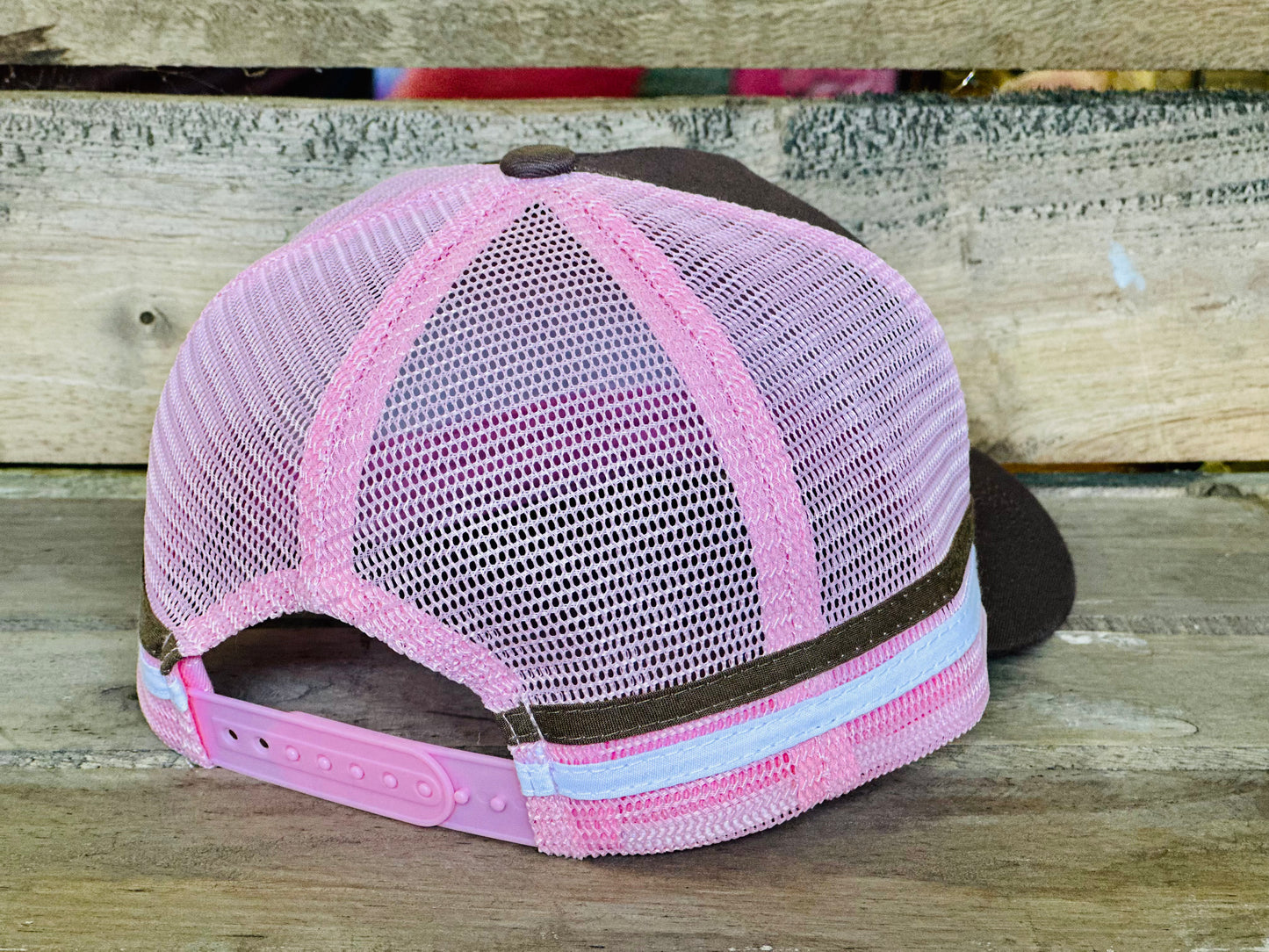 Dustybutts Trucker Cap //  Pink & Brown