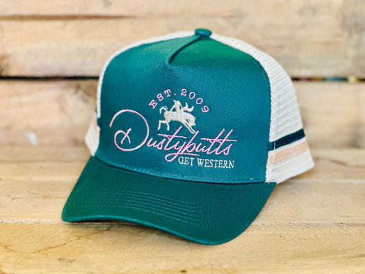Dustybutts Trucker Cap // Tan & Green