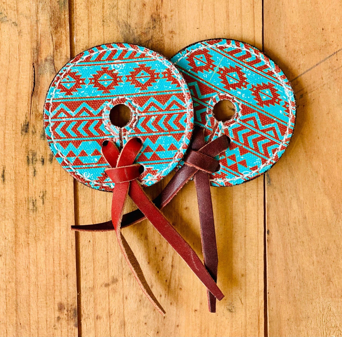 leather-bit-guards-teal-brown-navajo-print-bits---dustybutts-australia-35929490