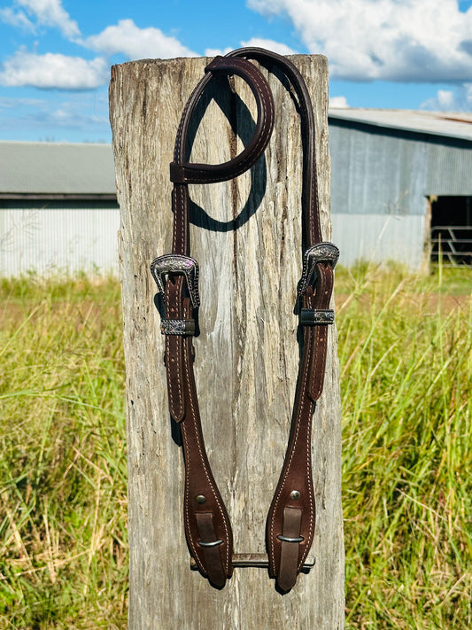 Dustybutts Harness Leather Quickchange One Eared Bridle