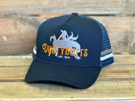 Dustybutts Trucker Cap // Navy & Orange