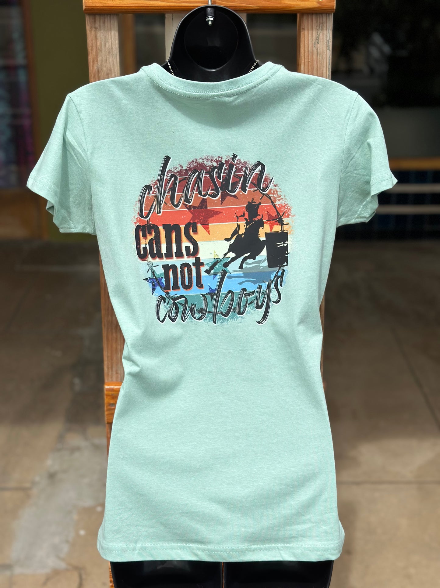 Dustybutts 100% Cotton Tee - ‘Chasin Cans Not Cowboys’