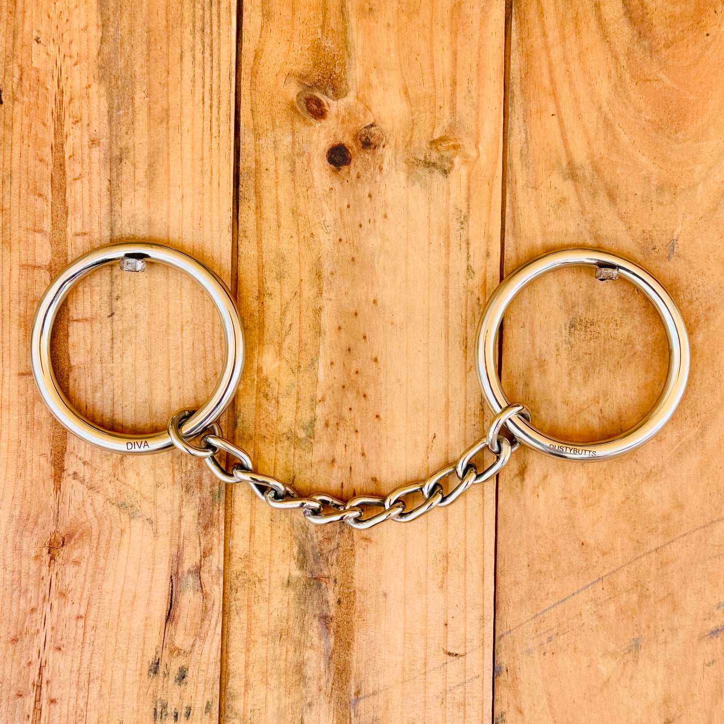 Dustybutts ‘Diva’ Chain Mouthpiece Weighted Snaffle Bit