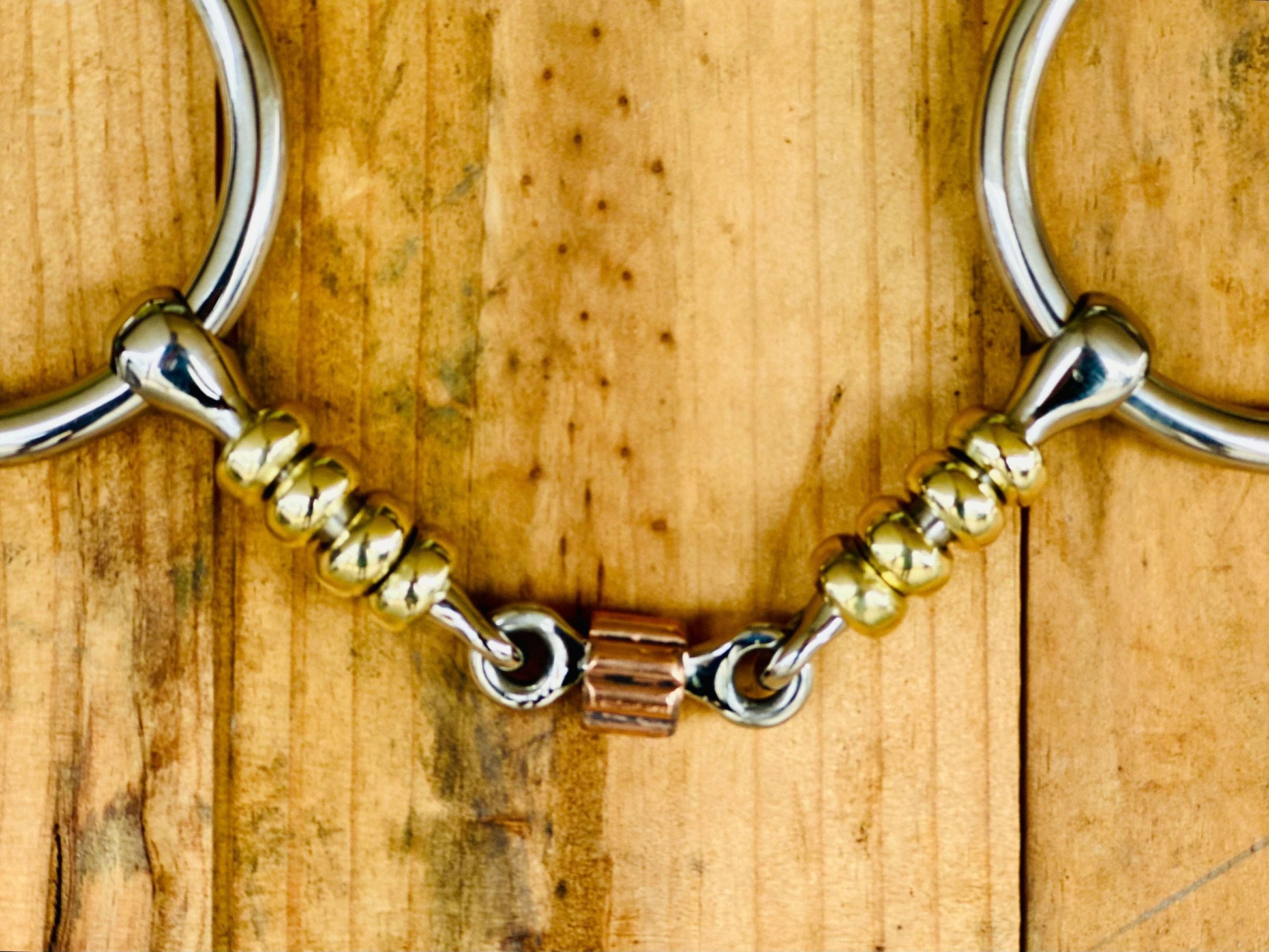 dustybutts-‘buck’-brass-rollers-with-cricket-weighted-snaffle-bit-bits---dustybutts-australia-35929740