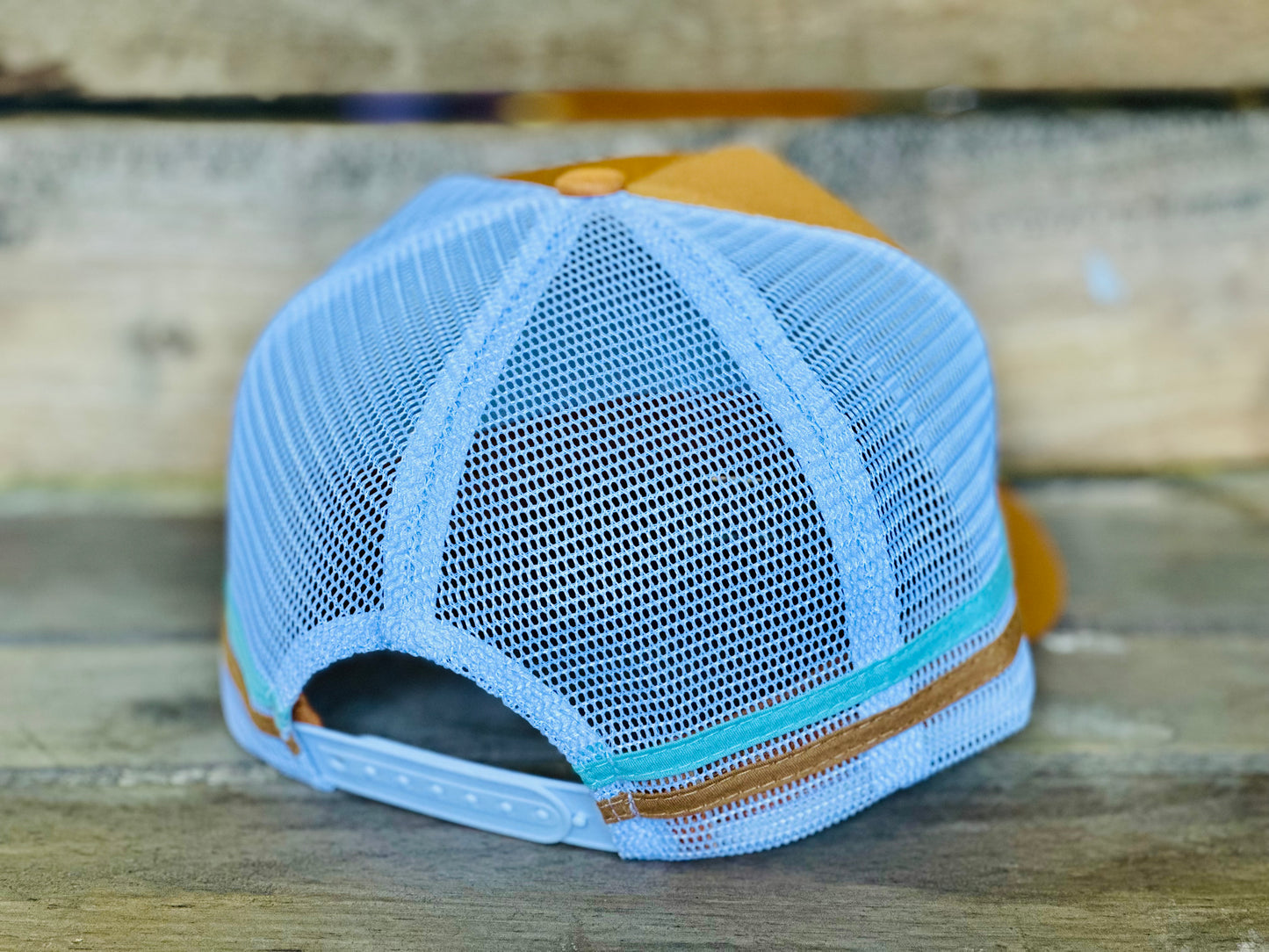 Dustybutts Trucker Cap // Turquoise & Tan