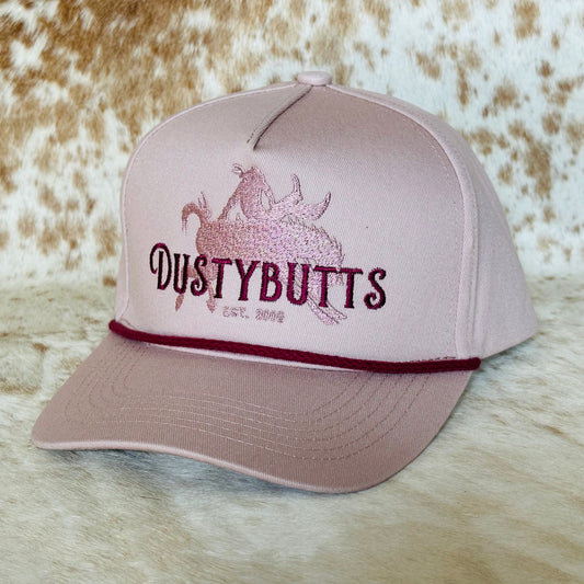 Dustybutts 5 Panel Rope Snapback Cap // Blush