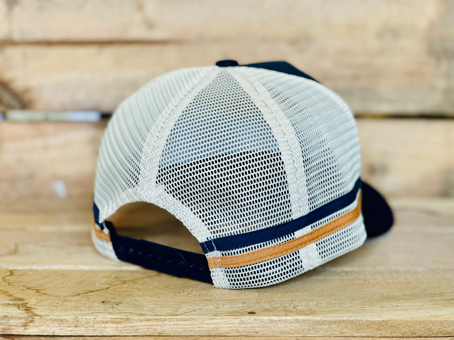 Dustybutts Trucker Cap // Navy & Tan