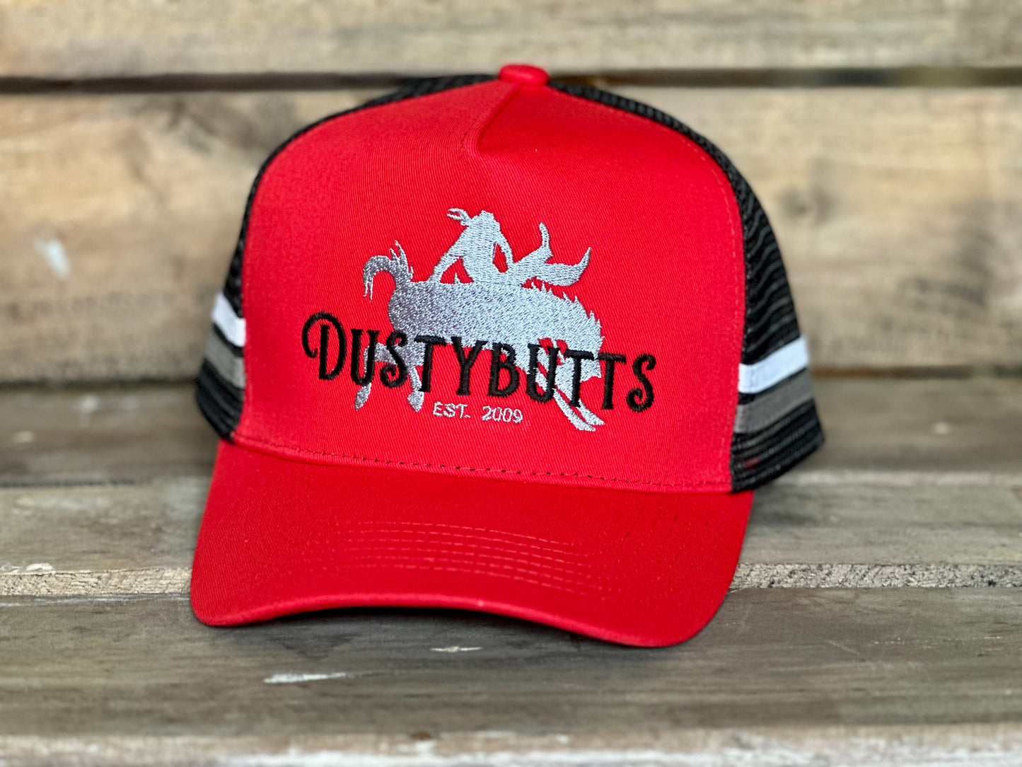 Dustybutts Trucker Cap // Red & Black