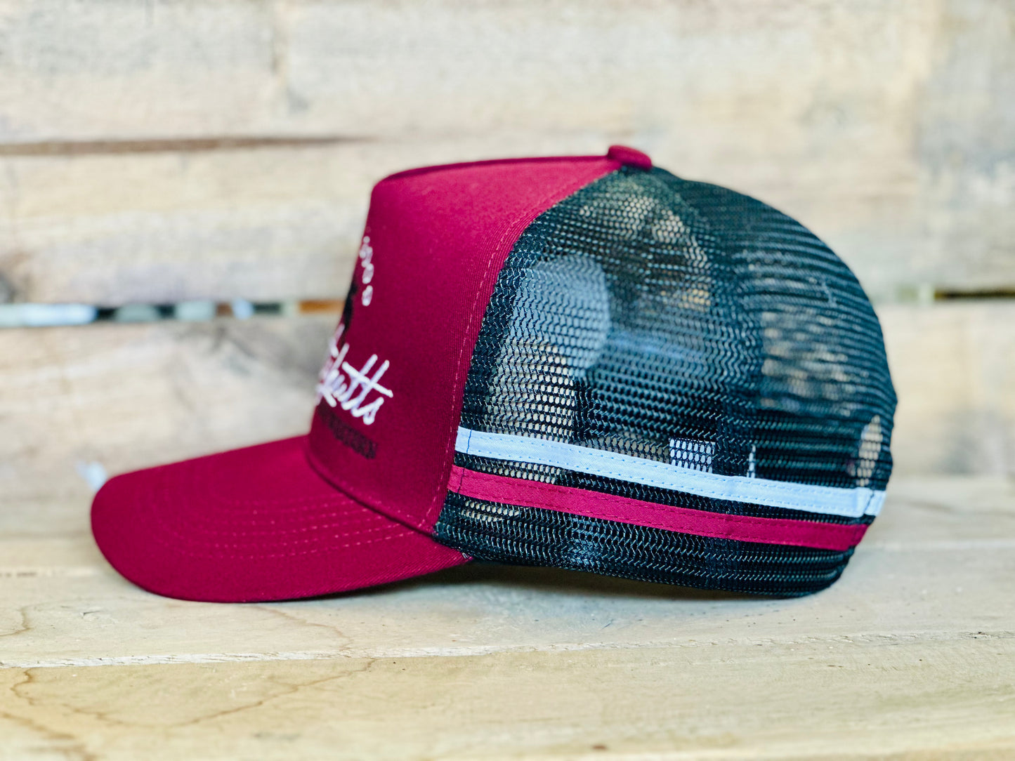 Dustybutts Trucker Cap // Maroon & Black