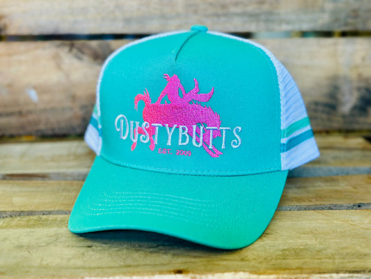 Dustybutts Trucker Cap // Ponytail // Teal