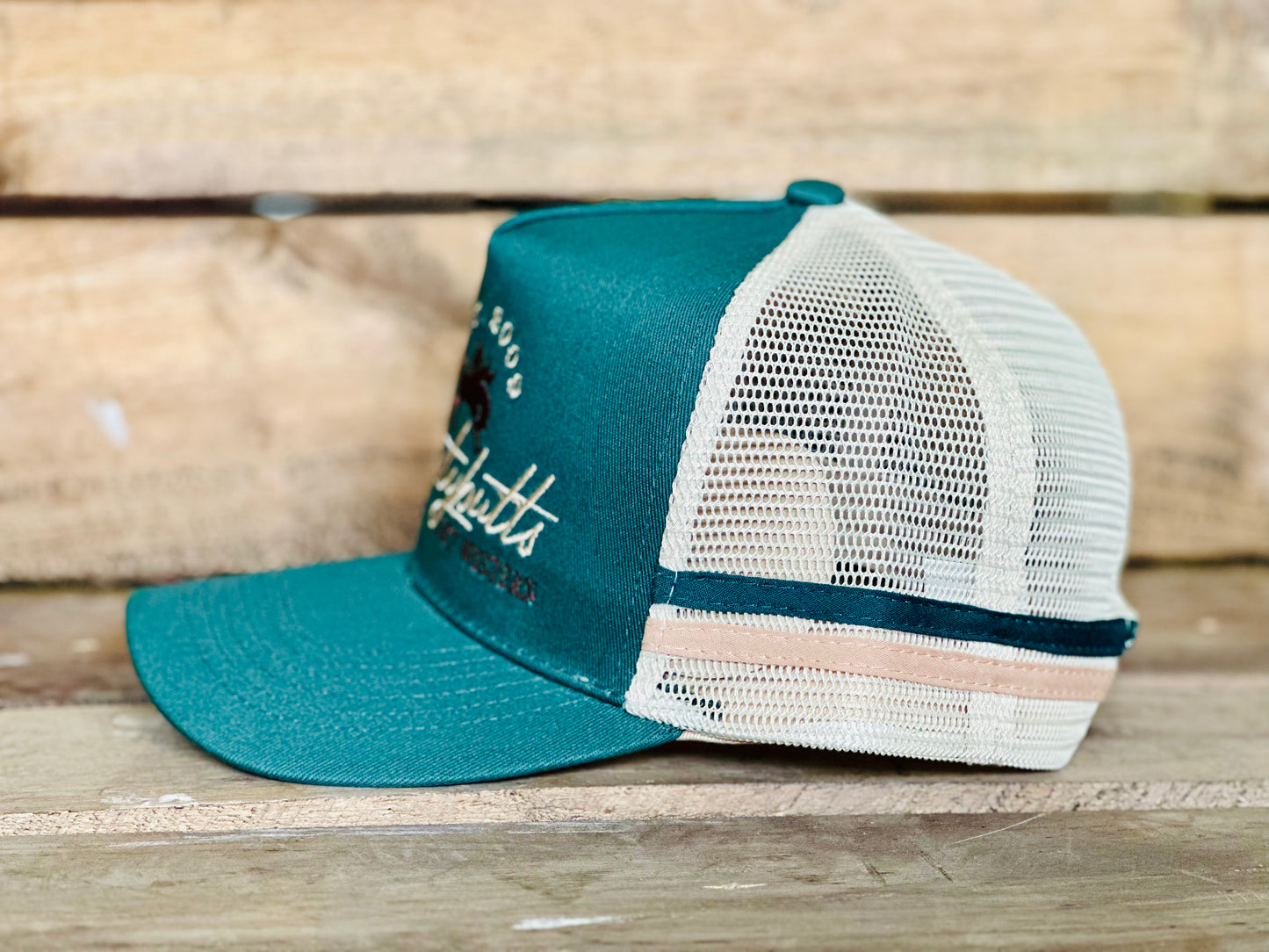 Dustybutts Trucker Cap // Green & Tan