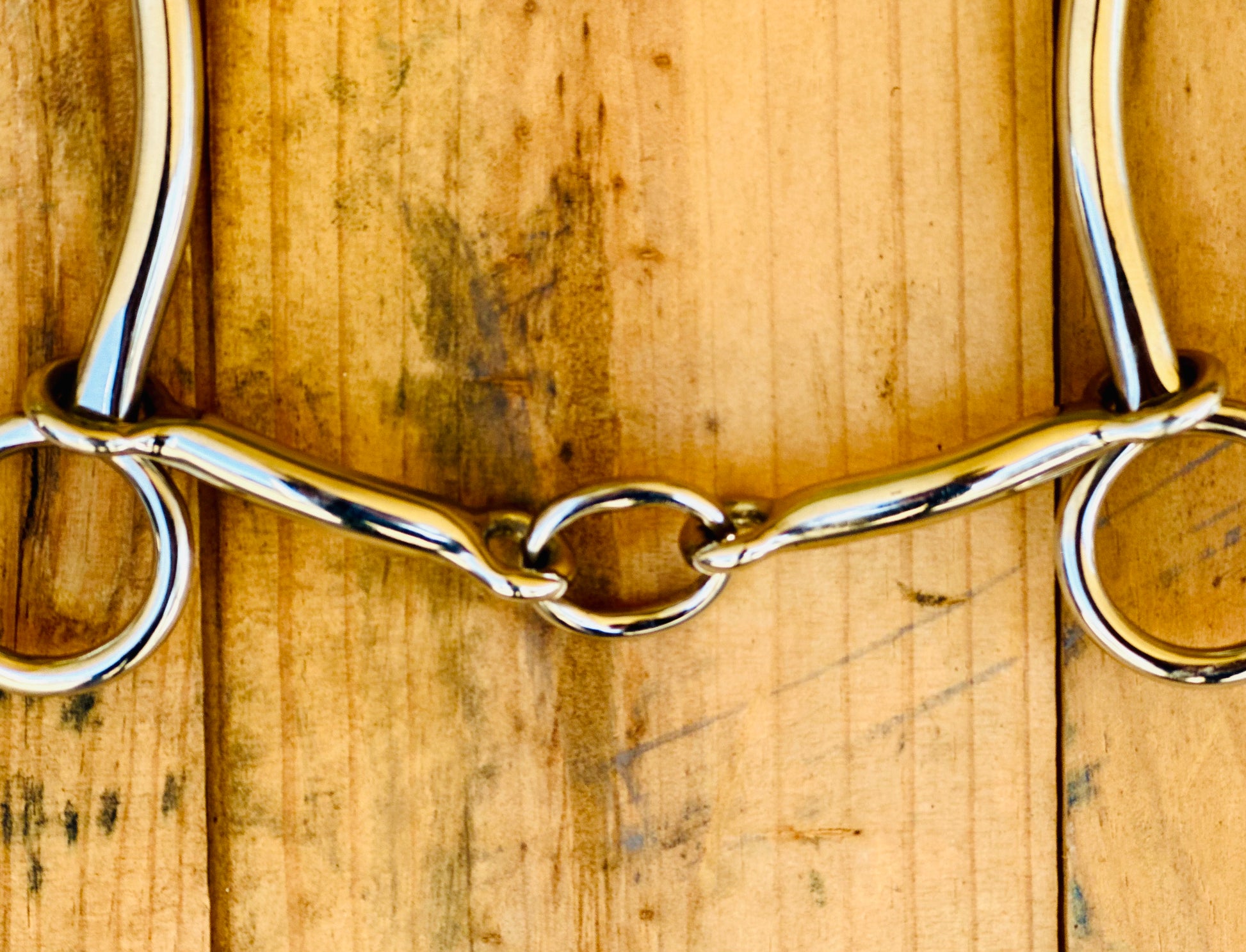 Sliding Gag Bit // Three Piece Smooth With Lifesaver - Dustybutts Australia