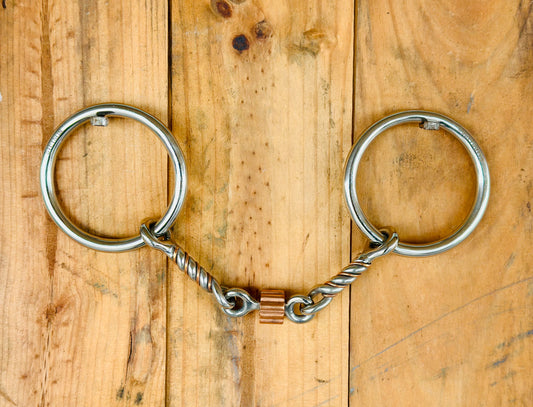 Dustybutts ‘Stetson’ Weighted Loose Ring Snaffle Bit With Cricket