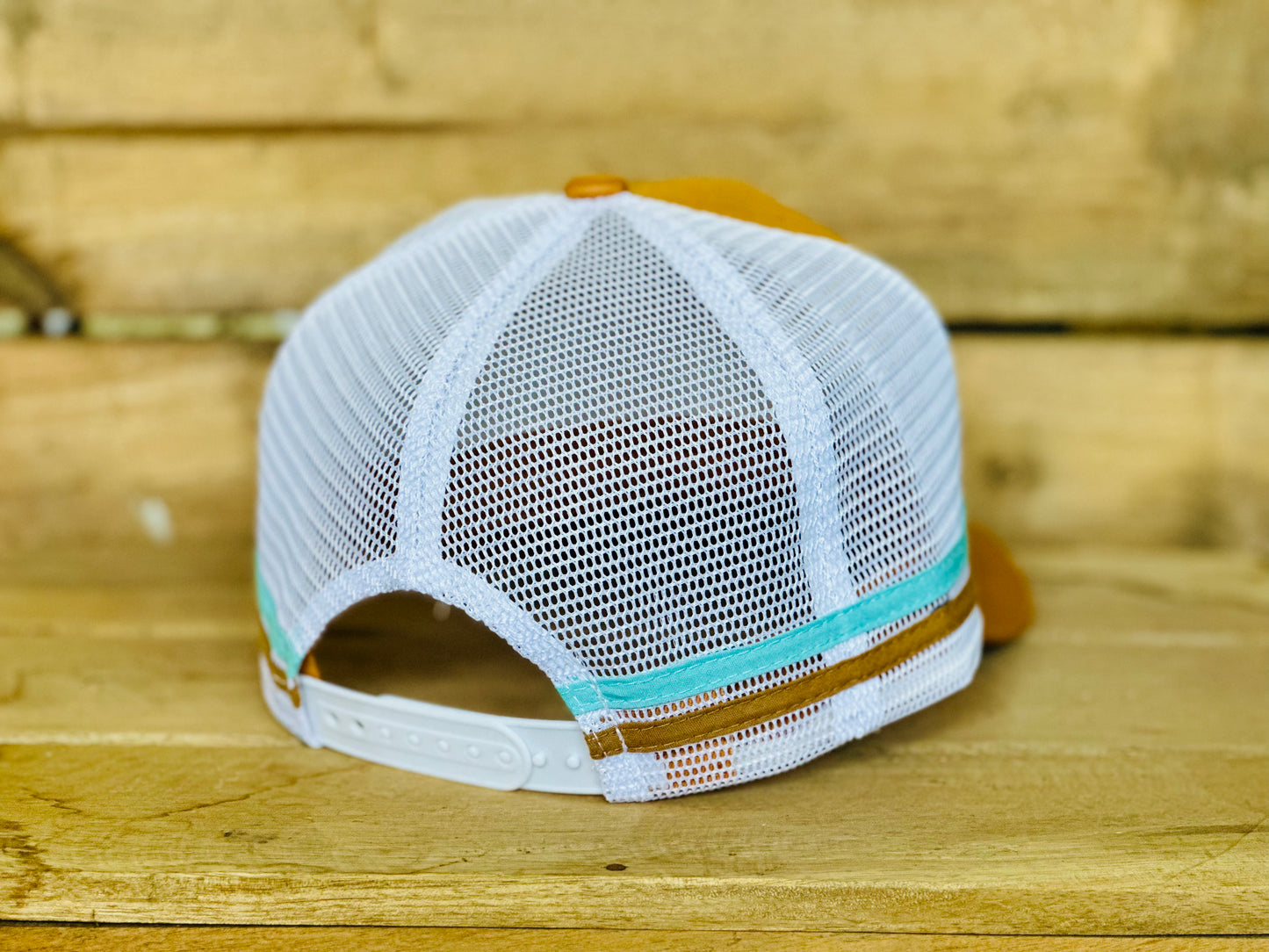 Dustybutts Trucker Cap // Turquoise & Tan
