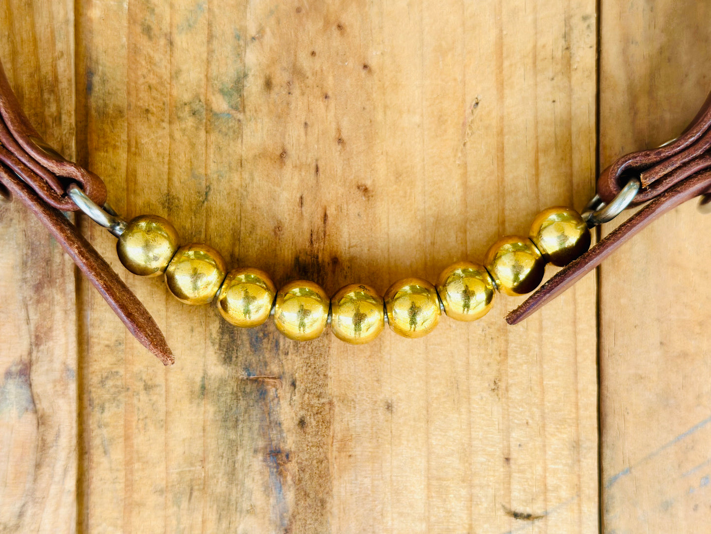 Dustybutts 9 Ball Brass Curb Strap
