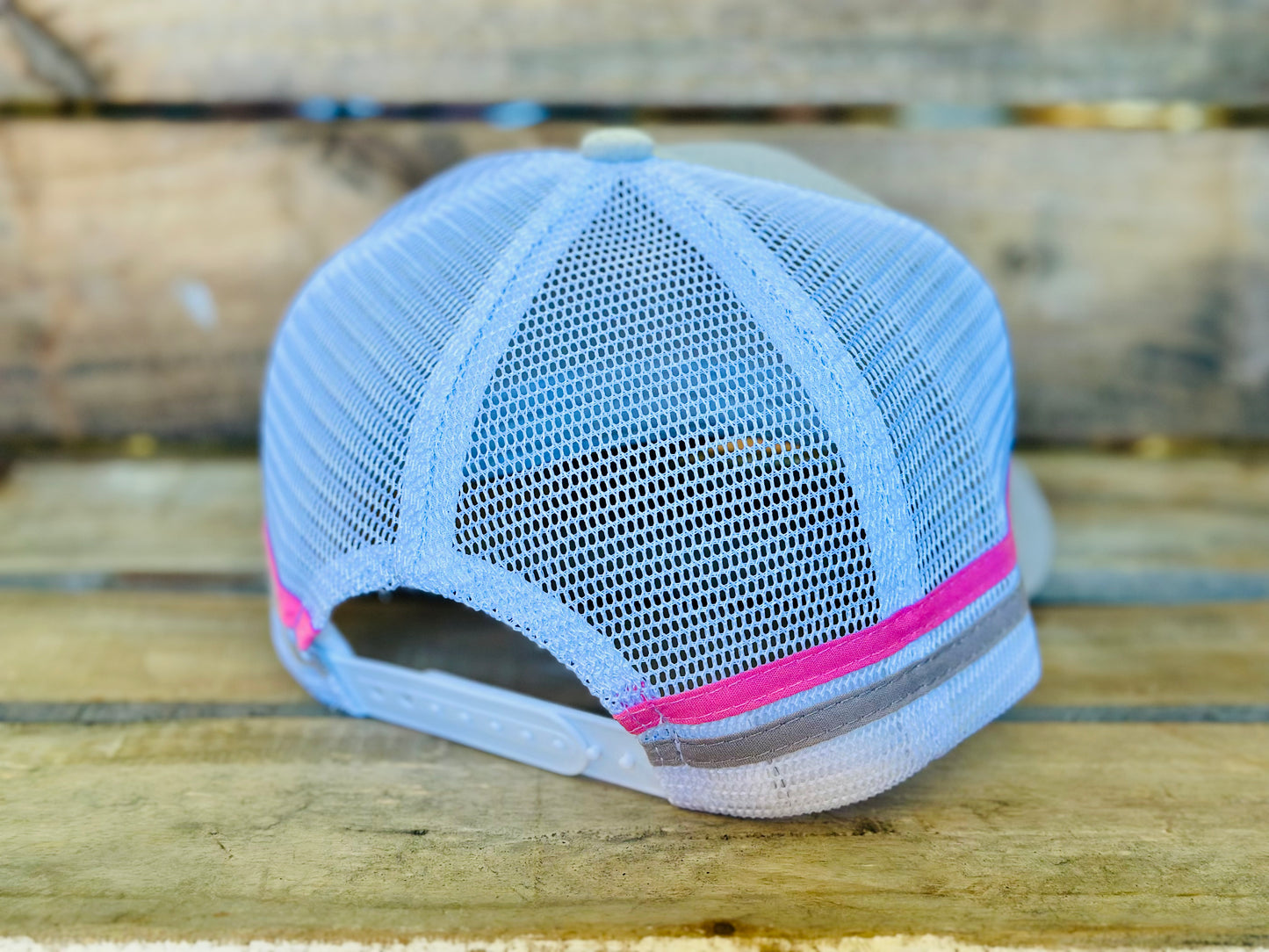 Dustybutts Trucker Cap // Grey, Pink & White