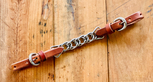 Argentina Cow Leather Flat Link Curb Chain