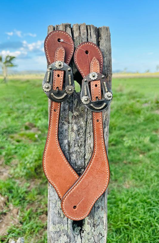 Harness Leather Spur Straps -  - Dustybutts Australia