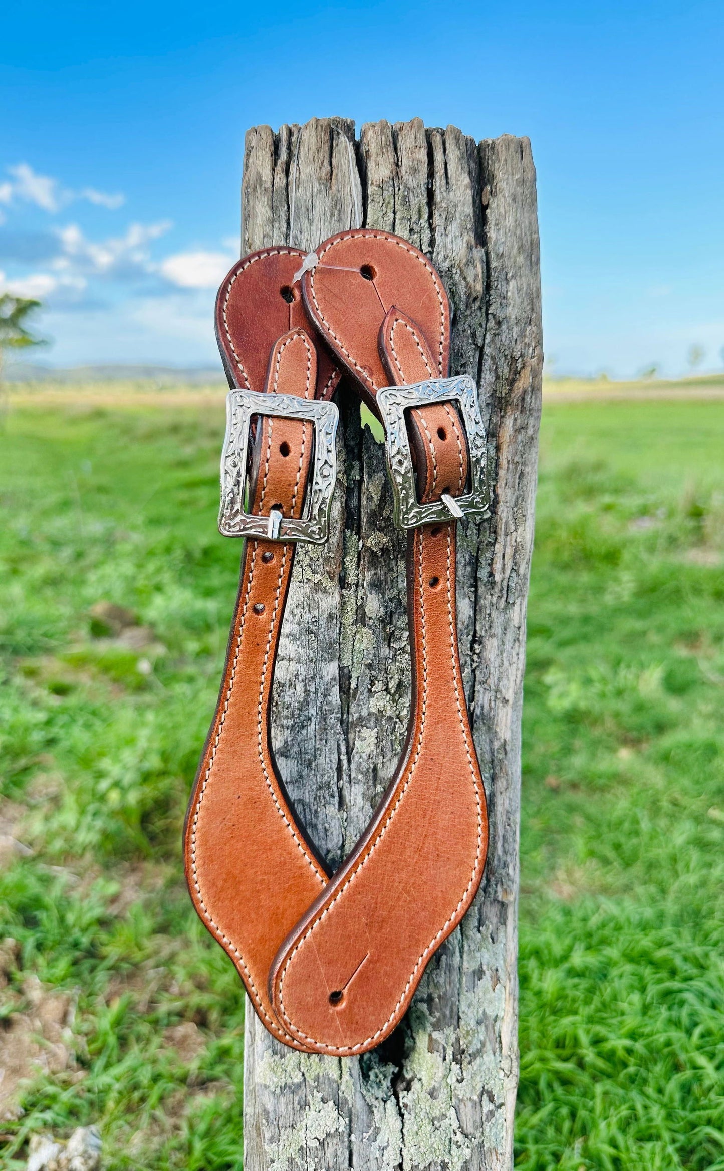 Harness Leather Spur Straps - Dustybutts Australia