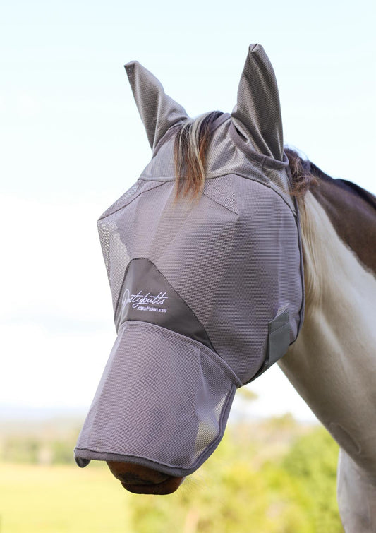 Dustybutts Deluxe Fly Mask - Standard With Ears & Nose