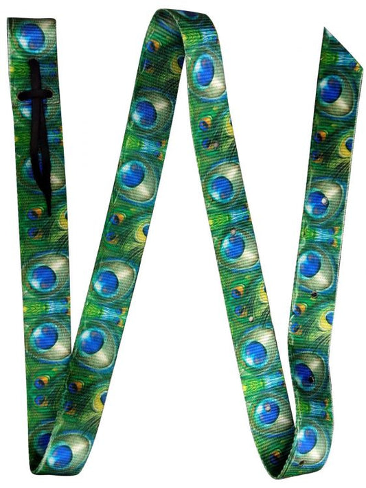Peacock Print Nylon Tie Strap and Off Billet Set