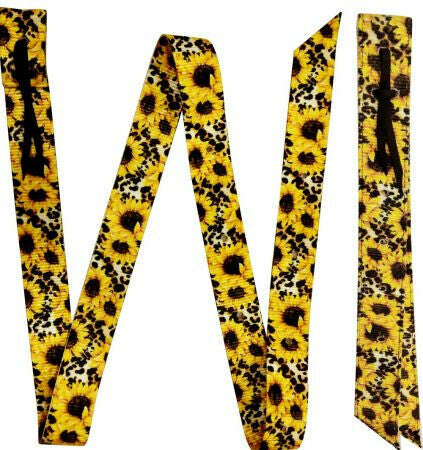 Sunflower &amp; Cheetah Print Nylon Tie Strap and Off Billet Set ...