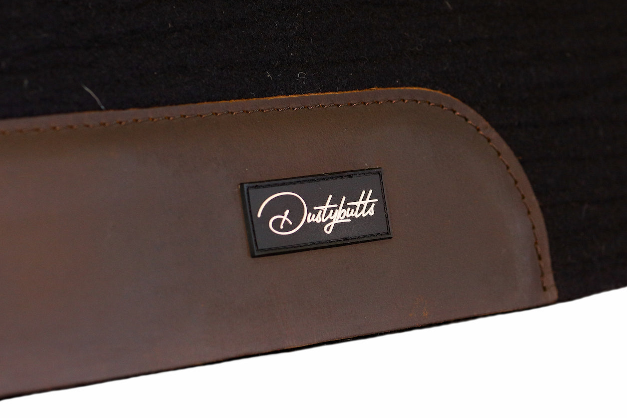 Dustybutts 100% Steam Pressed New Zealand Merino Wool Saddlepad // Black