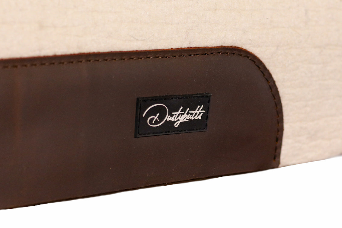 Dustybutts 100% Steam Pressed New Zealand Merino  Wool Saddlepad // Cream