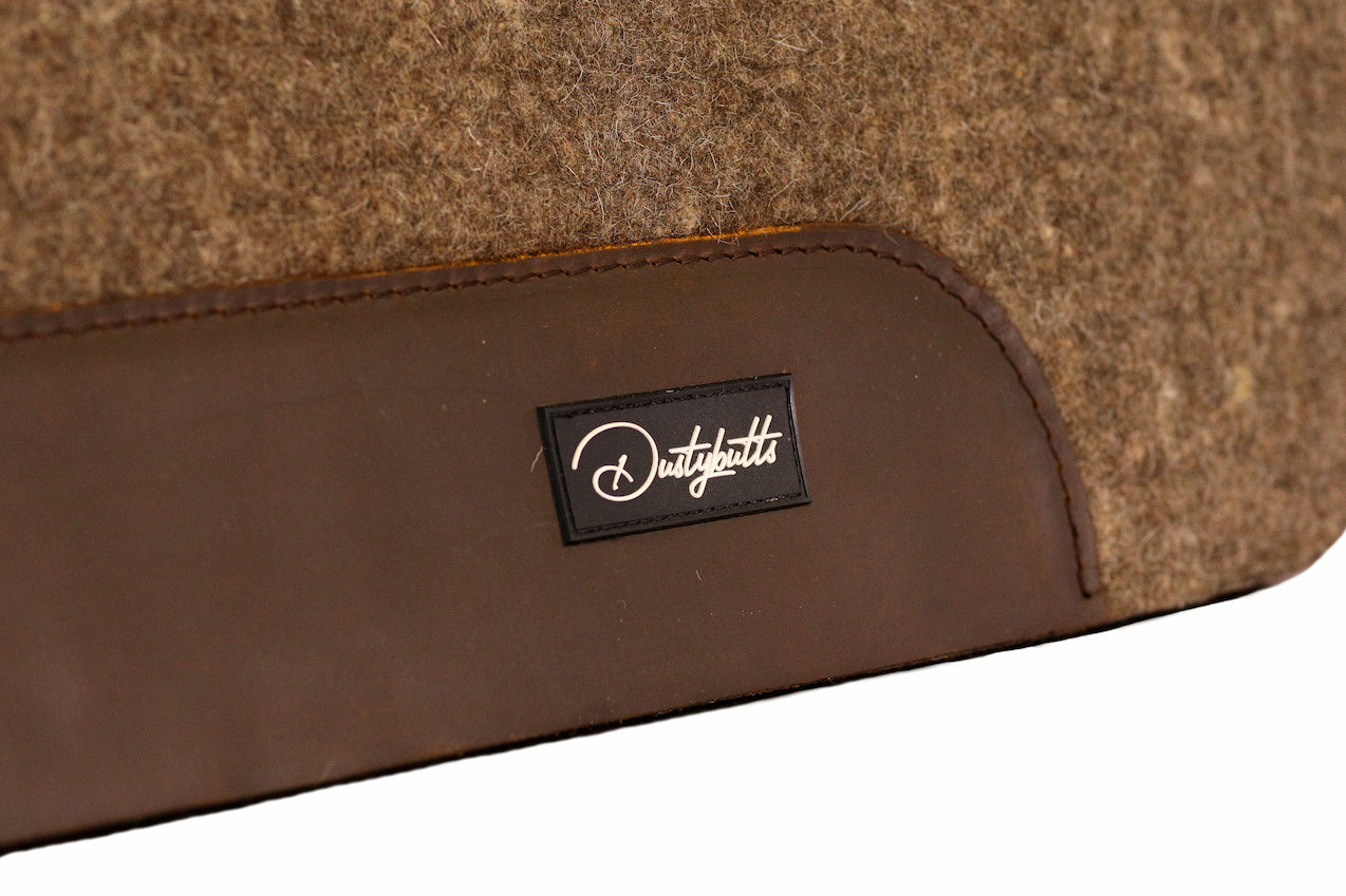Dustybutts 100% Steam Pressed New Zealand Merino Wool Saddlepad // Grey